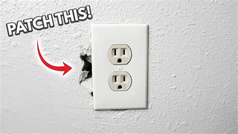 how to patch around an electrical box|repair drywall around electrical outlet.